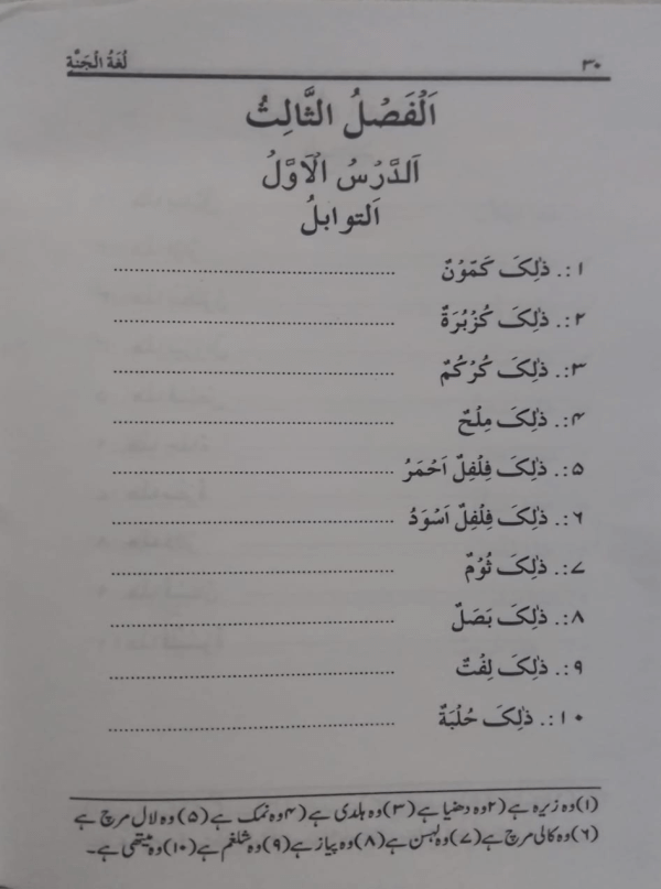 Lugat-ul-Jannati  لغۃ الجنّۃ