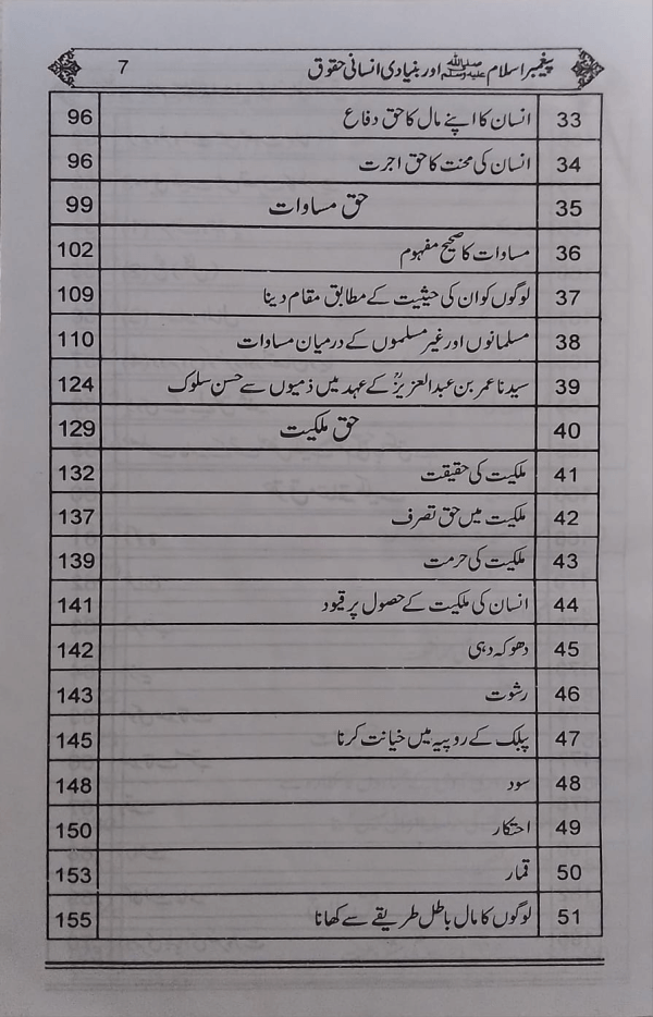 Paighambar-e-Islam saw. aur Bunyadi Insani Huqooq پیغمبر اسلامﷺ اور بنیادی انسانی حقوق